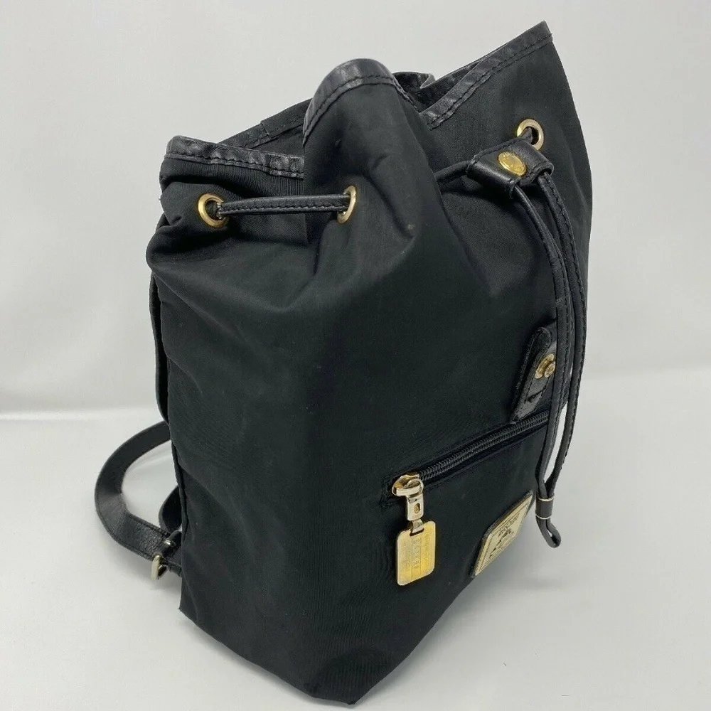 Moschino Black and Gold Nylon Backpack